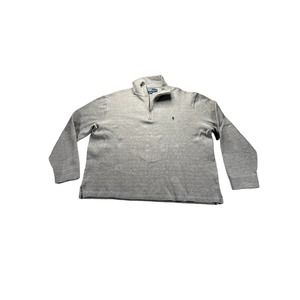 Polo by Ralph Lauren Men's long sleeve 1/4 zip collared gray sweater size Large